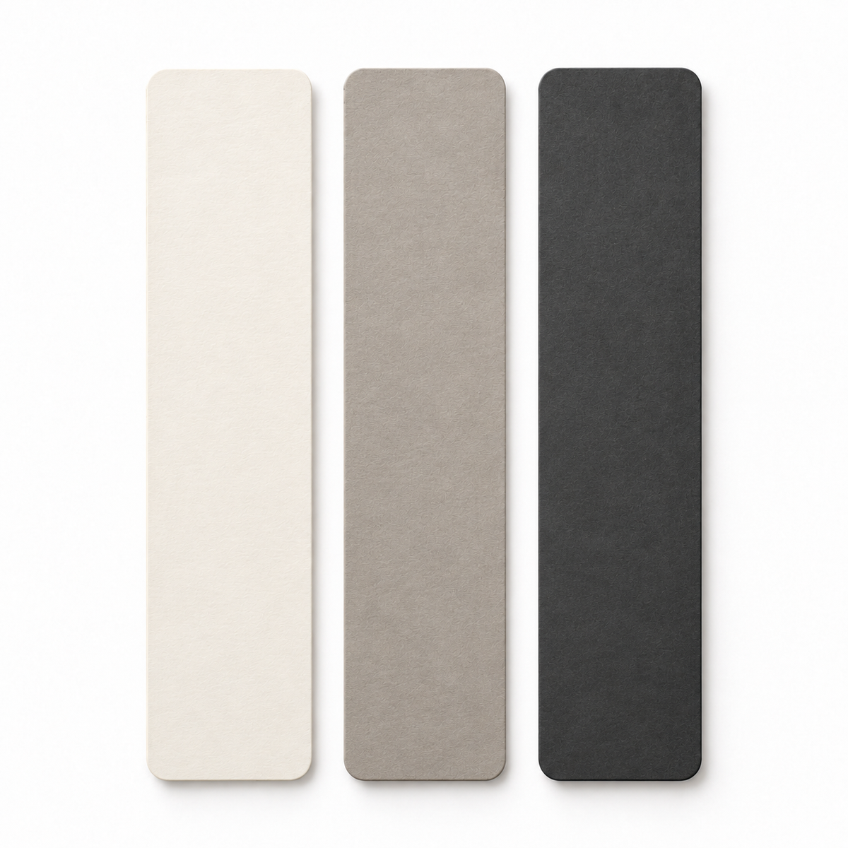 3-Piece Plain Paper Bookmark Set